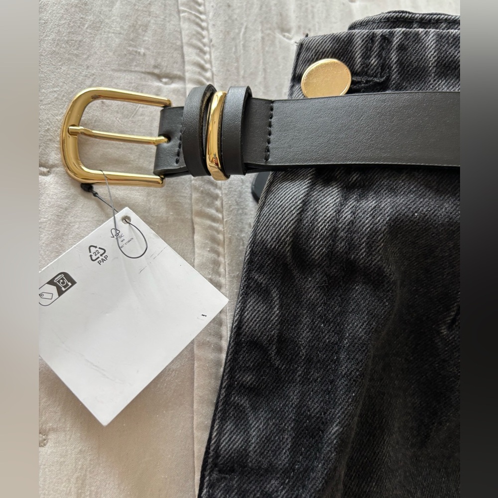 Zara Black Flare Wide-Leg Jeans - Picture 7 of 11